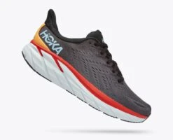 HOKA CLIFTON 8 WIDE ANTHRACITE Chaussures De Running Pour Pieds Larges
