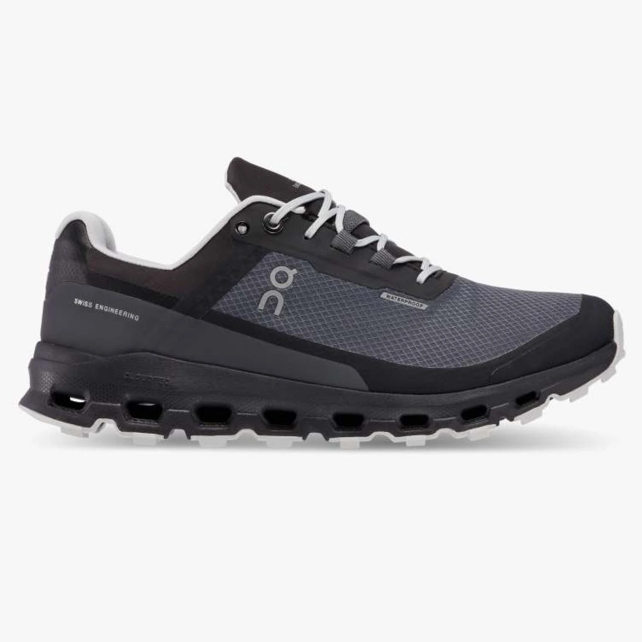 ON RUNNING CLOUDVISTA WATERPROOF BLACK ET ECLIPSE Chaussures De Trail Femme