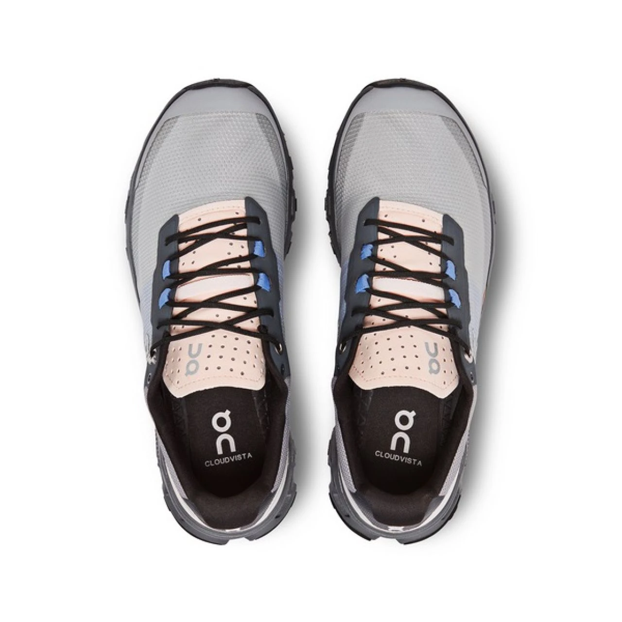 ON RUNNING CLOUDVISTA WOMEN ALLOY ET BLACK Chaussures De Trail