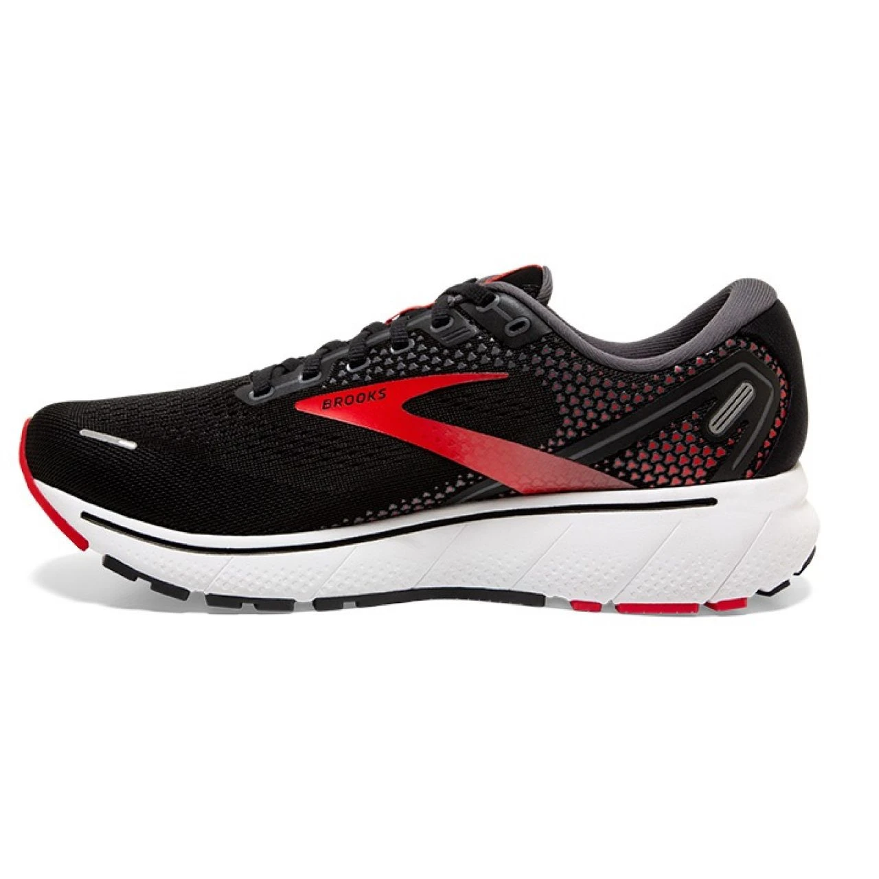 BROOKS GHOST 14 WIDE NOIRE ET ROUGE Chaussures Pour Pieds Larges – Image 2
