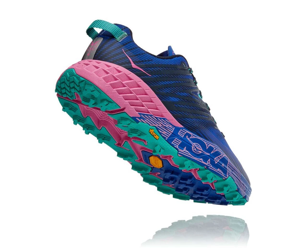 HOKA SPEEDGOAT 4 BLEUE ET ROSE Chaussures De Trail – Image 2