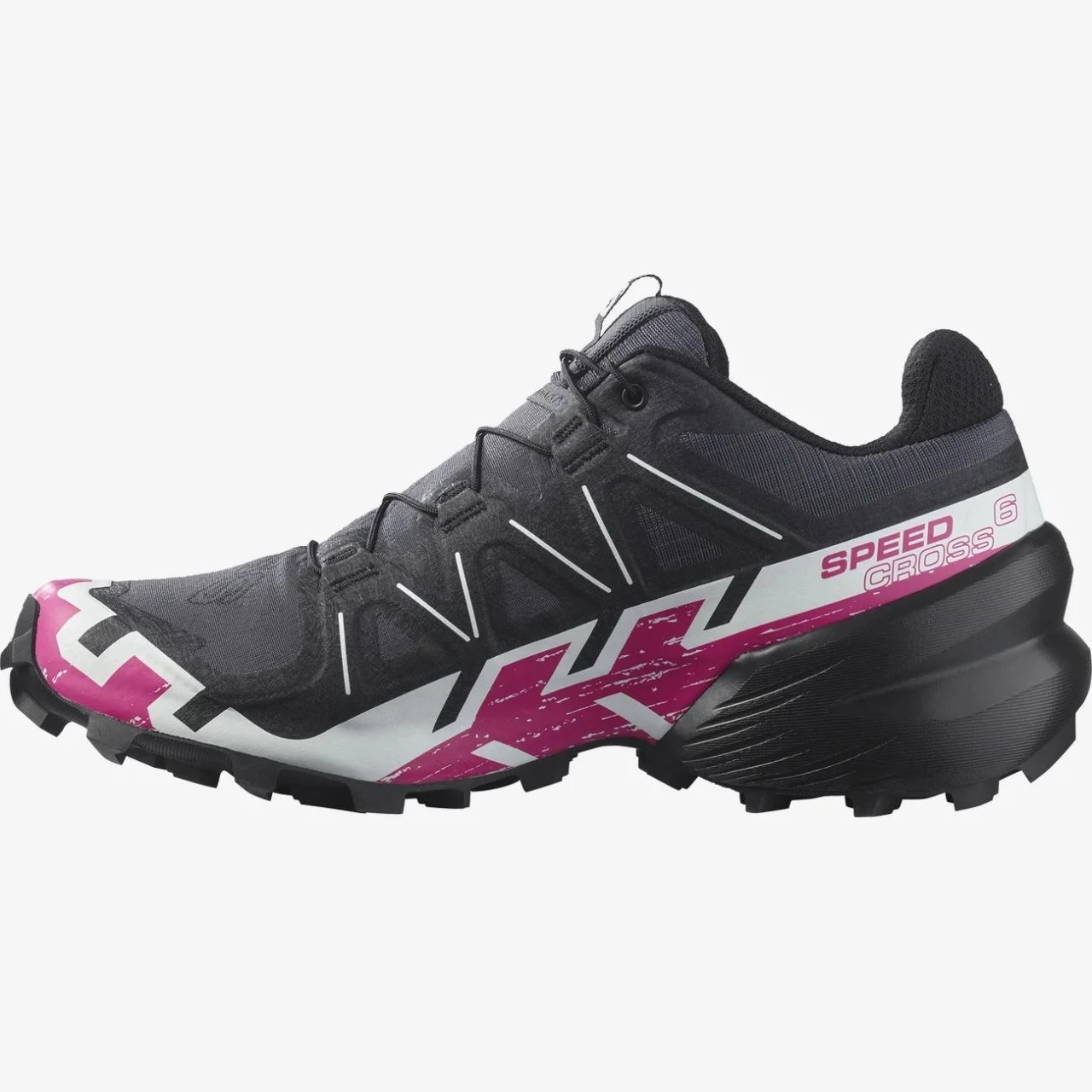 SALOMON SPEEDCROSS 6 EBONY ET VERY BERRY Chaussures De Trail – Image 2
