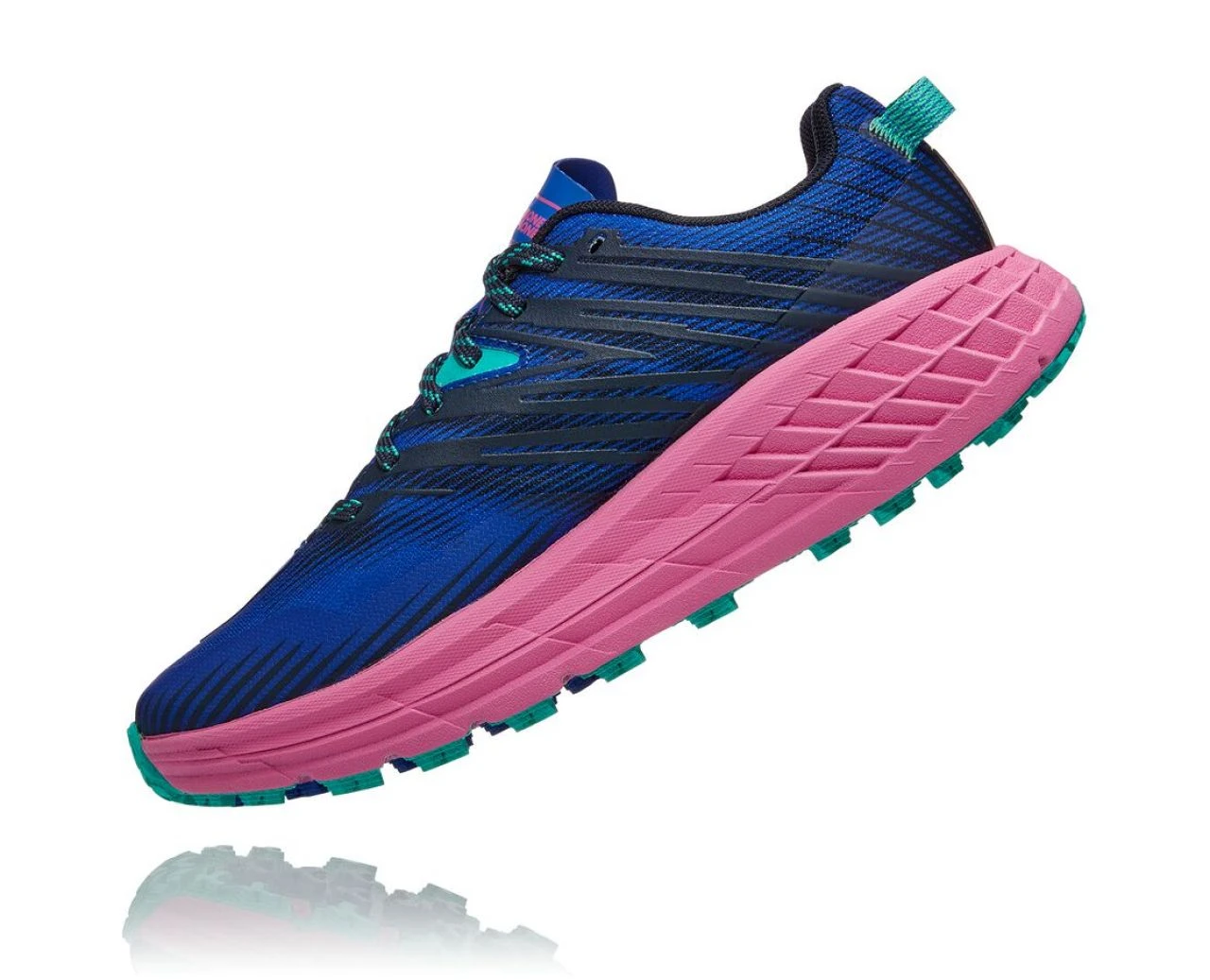HOKA SPEEDGOAT 4 BLEUE ET ROSE Chaussures De Trail – Image 3