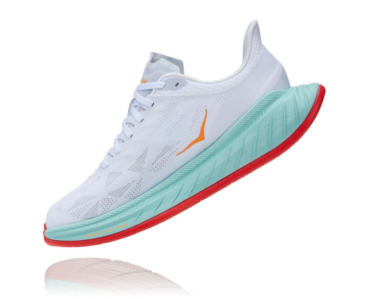 HOKA CARBON X 2 WHITE BLAZING ORANGE Chaussures De Running – Image 3