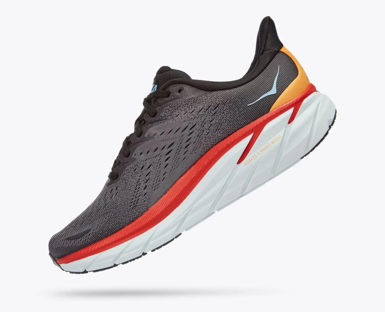 HOKA CLIFTON 8 WIDE ANTHRACITE Chaussures De Running Pour Pieds Larges – Image 3