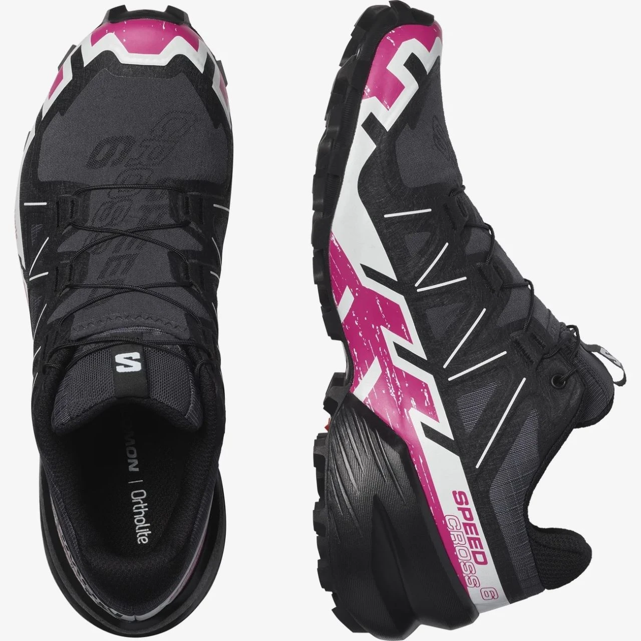 SALOMON SPEEDCROSS 6 EBONY ET VERY BERRY Chaussures De Trail – Image 5